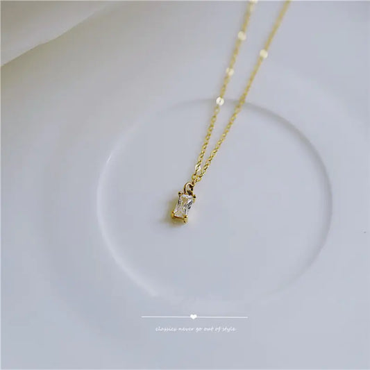 Square Diamond Necklace